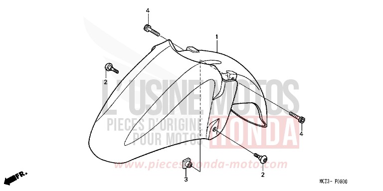 FRONT FENDER (FJS6001/2/D3/D4/D5) for Silver Wing CYBER GOLD (Y170) from 2002